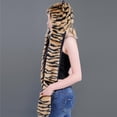 thumbnail image 5 of Aoochasliy Winter Scarves for Women Clearance Male Female Faux Animal Hood Cap Mittens Ears Cartoon Hat Gloves Scarf Pocket, 5 of 6