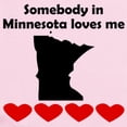 thumbnail image 2 of CafePress - Somebody In Minnesota Loves Me Body Suit - Baby Light Bodysuit, Size Newborn - 24 Months, 2 of 4
