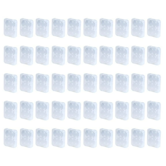 1Pcs 1/50Pcs Portable Memory Card Transparent Storage Box