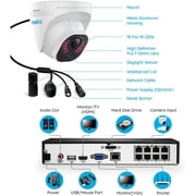 Reolink 8MP 8CH NVR Dome PoE Camera System Security Smart Home Detect 2TB HDD 24/7-Record 4Pcs 800D4