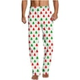 thumbnail image 2 of Luxalzxs Mens Christmas Pajamas Pants Lightweight Straight Leg Sleep Lounge Pj Bottoms Pyjama Jogger Trendy Plaid Print Home Pants Elastic Waist Casual Pajama Bottoms with Pockets, 2 of 5