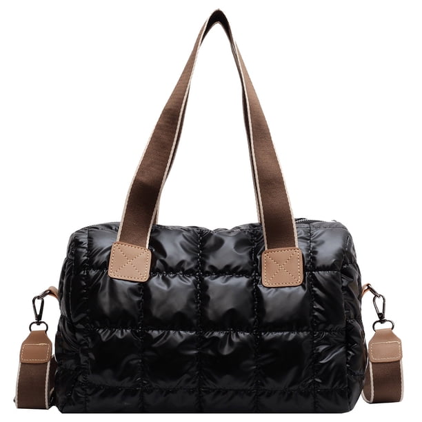 Bolso Mano Lona para Mujer Bolsos Portátiles Simples E Informales (negro)