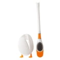 thumbnail image 3 of Juego de cepillo y soporte para inodoro, cepillo de limpieza ergonómico resistente con mango largo para baño, apartamento y dormitorio. Blanco, 3 of 9