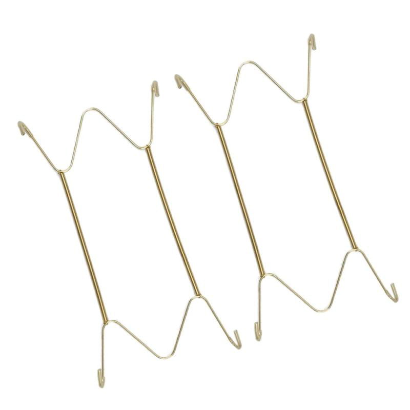 2pcs Expandable Metal Wire Wall Mount Decorative Plate Hooks Hangers 6" 