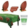 Football Party Cups, Centerpieces, Cutouts & Table 21pc Decoration Pack