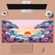 thumbnail image 3 of Alfombrilla de ratón con diseño de olas grandes de Japón, alfombrilla grande para ratón y teclado para ordenador de juegos, 3 of 5