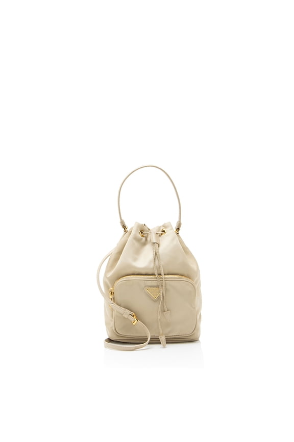 Pre-Owned Prada Re-Nylon Duet Drawstring Bucket Bag