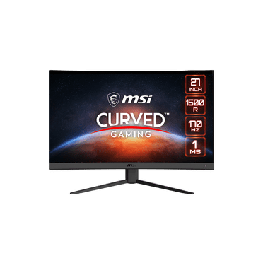 MSI G27CQ4 E2, 27" 1500R Curved Gaming Monitor, 2560x1440 (WQHD), VA, 170Hz, 1ms, FreeSync Premium (AMD Adaptive Sync), HDMI, DisplayPort, Height Adjustable