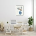 thumbnail image 2 of Stupell Industries Stylish Mosaic Pattern Vase Botanical Leaf Sprigs Graphic Art Gray Framed Art Print Wall Art, Design by Tava Studios, 2 of 8