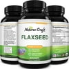 Omega Flaxseed Oil 1000mg Softgels - Flax Seed Oil Softgels for Brain Support and Heart Health - Natural Omega 3 6 9 Supplement for Hair Skin and Nails