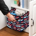 thumbnail image 5 of Tiny Teeth Foldable Storage Basket with Handle, 10.8"x10.5"x10.6", Large Capacity - Storage Box, Storage Cubes, Toy Box Included, 5 of 6