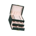 thumbnail image 2 of ziyahi 3 Layer Jewelry Box Removable Dividers Case 36 Ear Studs Waterproof Green, 2 of 9