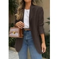 thumbnail image 3 of Blazer PRETTYGARDEN 2025 para mujer, de negocios, informal, café, 3 of 6