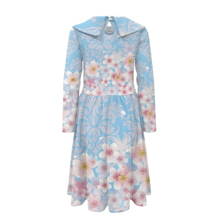 blue cherry blossom dress Midnight Cherry Dress– Teuta Matoshi