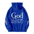 thumbnail image 5 of Bibifish Womens Drawstring Hoodies With Back Graphic Long Sleeve Hoodies Pocket Oversized Fit Casual Inspirational Based Pullover Tops, 5 of 6