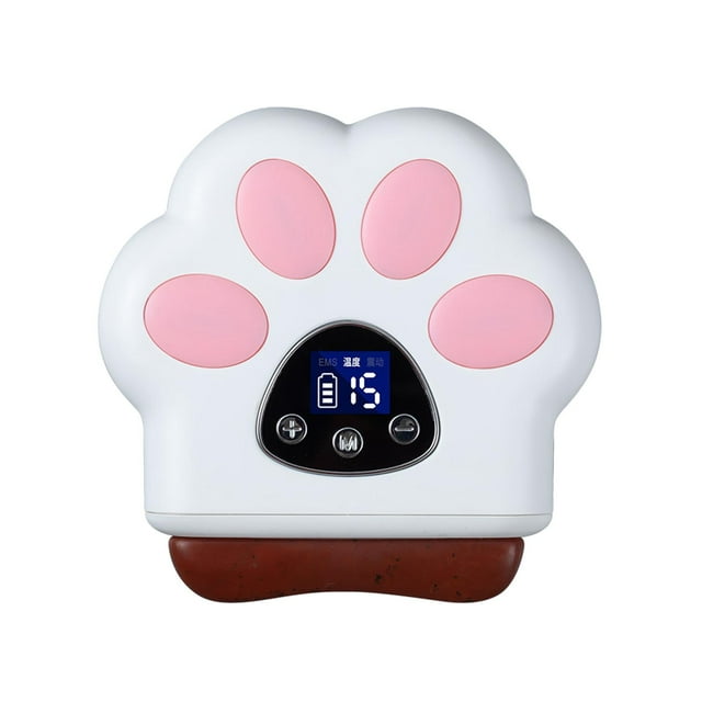 Rascadora de cara jinwen Gua Sha eléctrico calentado blanco