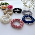 thumbnail image 5 of Silvr Bear Luxury Satin Skinny Scrunchies for Women & Girls | Scrunchie Hair Tie | Pack of 6 Classic Shades, 5 of 9