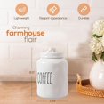 thumbnail image 3 of CHL-Ceramic Coffee Jar, Modern Rae Dunn Farmhouse Design with "COFFEE" Wording, Kitchen Decor and Organization, Airtight Food Storage Container for Coffee Beans, 9.5" H x 3.94" D, White, 3 of 4