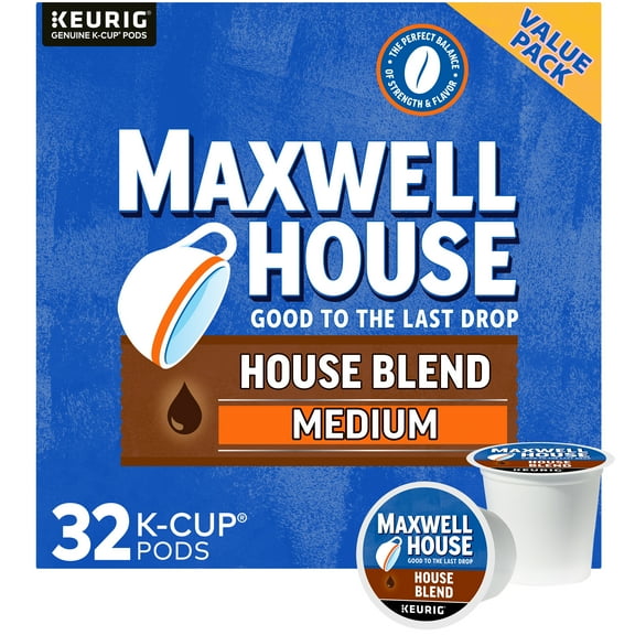 Maxwell House House Blend Medium Roast K-CupĀ® Coffee Pods, 32 ct. Box