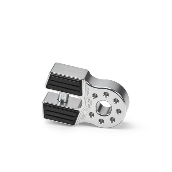Factor 55 Winch Cable Shackle Mount 00050-05 FlatLink; Fits 3/4 Inch Clevis Hook; Fits 3/8 Inch Diameter Steel Cables/Synthetic Winch Ropes; 16000 Pound Load Capacity; Anodized; Silver