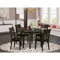 East West Furniture Boston 5-piece Wood Dining Table and Chair Set in Cappuccino