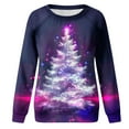 thumbnail image 7 of UPPADA Christmas Sweatshirts for Women Funny Xmas Tree Print Christmas Pullover Tops Graphic Crewneck Shirts Xmas Long Sleeve Shirts Holiday Blouses Multicolor,XXXXL, 7 of 7
