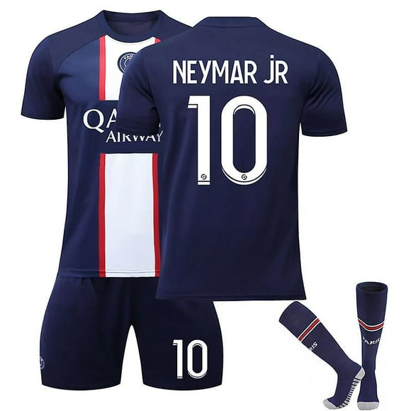 Neymar Jr 10# Jersey Home 2022-2023 New Season Paris Soccer T-shirts Jersey Set For Kids/youths