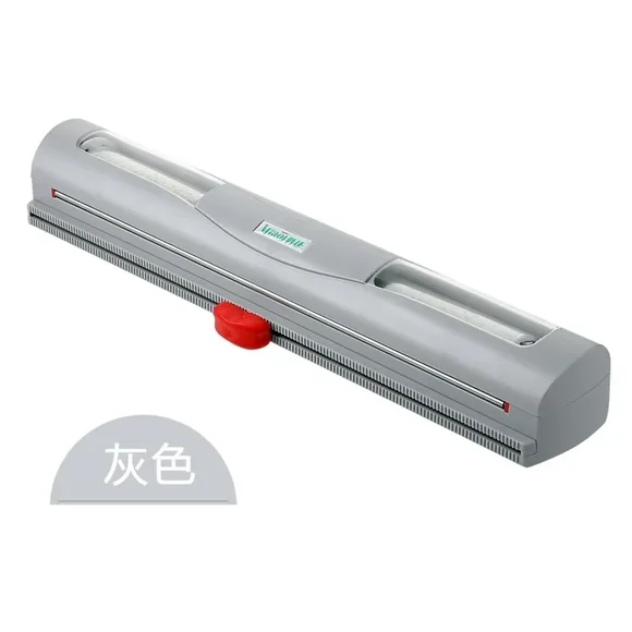 ZHaobin Food Plastic Wrap Dispenser Cling Film Dispenser Cutter Saran Wrap Dispenser Aluminum Foil Parchment Paper Injector Kitchen Tool (grey)