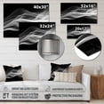 thumbnail image 4 of Designart "Duality of Thought Black and White II" Modern Waves Metal Wall Art Prints, 4 of 5