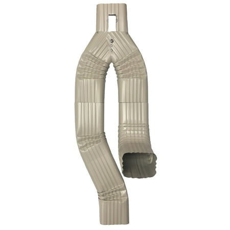 Inline Downspout Diverter for Rain Barrels (3X4, WICKER)