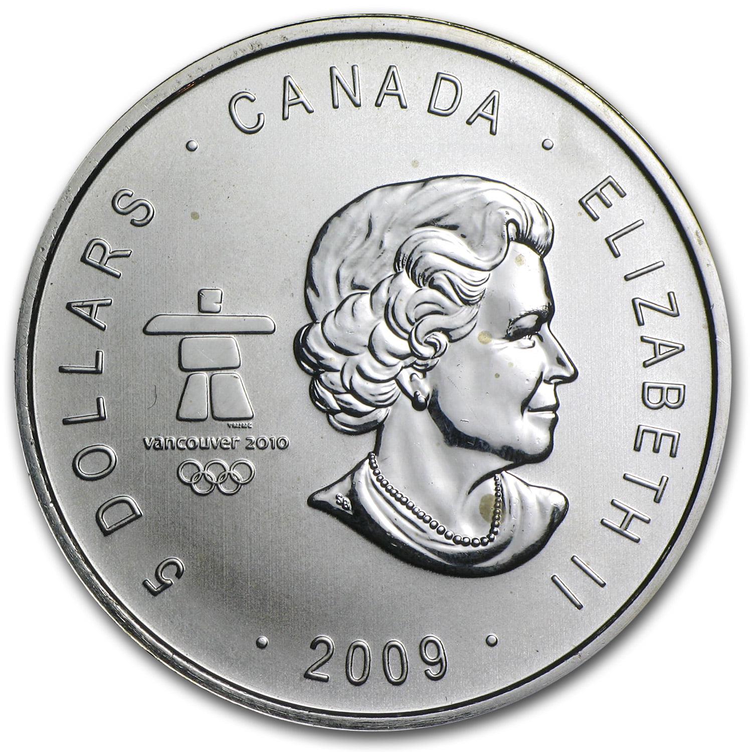 2009 Canada 1 oz Silver Olympic Thunderbird Totem BU