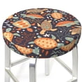 thumbnail image 3 of Daiia Turtles and Sea Plants Stool Covers Round,Round Bar Stool Covers Waterproof Bar Chair Covers Washable Stool Cushion Slipcover for 12-14 Inch Chair-14 inch, 3 of 7