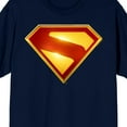 thumbnail image 2 of Superman Logo Adult Navy Crew Neck Short Sleeve T-shirt-Small, 2 of 6