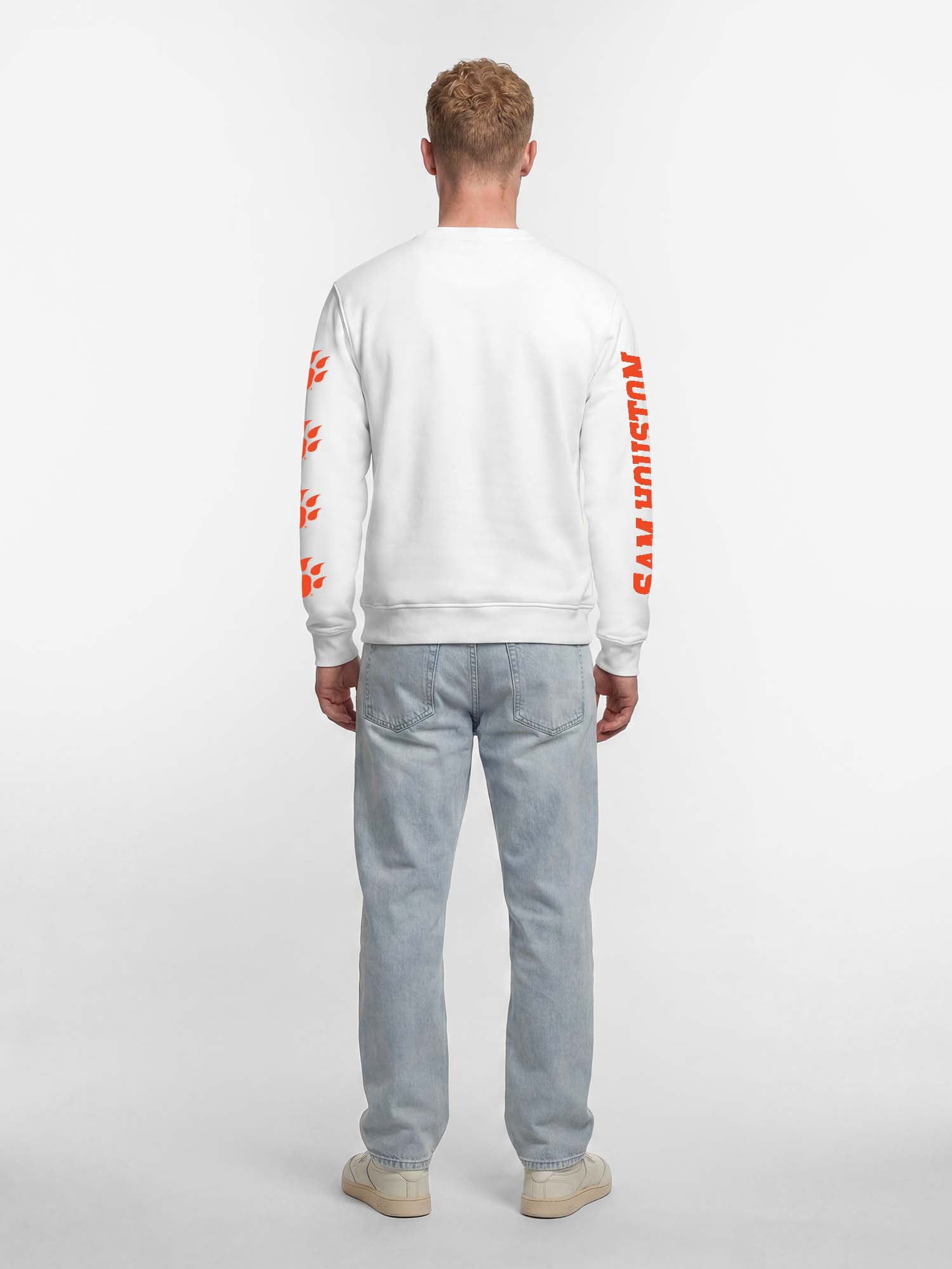 Sam Houston State Bearkats Reebok Mens White Crew Sweatshirt