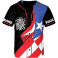 thumbnail image 2 of Lotusprinthandmade Personalized Name & Number Sports Puerto Rico Baseball Jersey XS-5XL Multicolor, 2 of 5