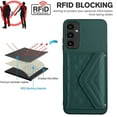 thumbnail image 3 of for Samsung Galaxy A34 5G Slim Case with Card Holders and Strap for Women, Samsung Galaxy A34 5G Phone Case Wallet PU Leather Kickstand RFID Blocking Flip Shockproof Wallet Case - Green, 3 of 11