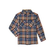 Wonder Nation Boys Flannel Shirt, Sizes 4-18 & Husky