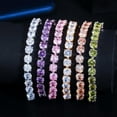 thumbnail image 2 of Silver Plated CZ Round 0.5 Carat Cubic Zircon Tennis Bracelet Jewelry for Women, 2 of 9