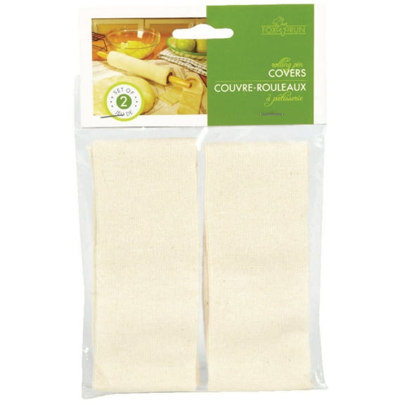 Fox Run Set of 2 Cotton Rolling Pin Covers