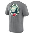 thumbnail image 3 of Men's Heather Gray Wisconsin Badgers Region Outdoors Tri-Blend T-Shirt, 3 of 3