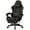 Black and Green, variant on GOOSEA Fabric Big and Tall Gaming Chair, Ergonomic High Back Design with Pocket Spring Cushion, Adjustable Headrest and Retractable Footrest for Office and Gaming, 350LBS, Black