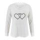 thumbnail image 4 of Camiseta de manga larga con cuello en V para mujer a la moda, blusa holgada con estampado de otoño Fridja hkj4472, 4 of 5