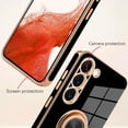 thumbnail image 2 of for Samsung Galaxy S23 5G Case Black Plating Mental Ring Kickstand Luxury Case Soft TPU Shockproof Back Electroplate Cover Galaxy S23 5G Case for Girls Women, 2 of 12