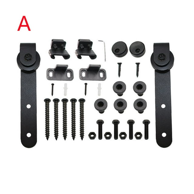 Mini Sliding Barn Door Hardware Cabinet Kit Top Mounted Hanging Hanger Track Steel Rail Set Smooth Silent ,Easy to Carry