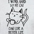 thumbnail image 3 of CafePress - I Work Hard So My Cat Can Live A Better Life T Shi - Men's Classic Graphic T-Shirt, 3 of 4