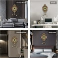 thumbnail image 3 of Large Retro Style Vintage Royal Line Silent High-end Luxury Metal Wood Wall Clock with Swinging Pendulum, 3 of 5