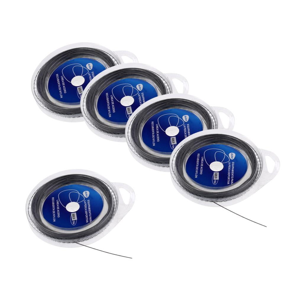 Steel Wire Fishing Line 10M Braided Leader Wire Sea Fishing , 60lbs