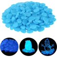 thumbnail image 1 of 200 piedras luminosas para decoración de exteriores, decoración de acuarios, material de resina no tóxica, piedras luminosas seguras y duraderas cargadas con luz natural, crean paisajes nocturnos, 1 of 5