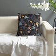 thumbnail image 5 of Dark Wild Forest Mushrooms Velvet Throw Pillow Covers Sofa Pillowcase Car Square Throw Pillowcases Home Decoration 18x18Inch, White 6 (LTT6666), 5 of 6