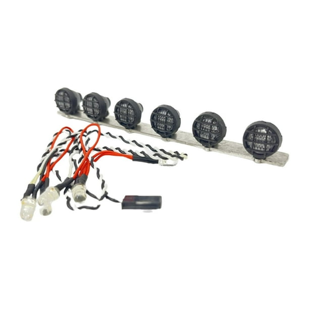 Lámpara de techo LED RC, accesorio para coche RC, compatible con D42 MN82 1/12 RC Car Blanco